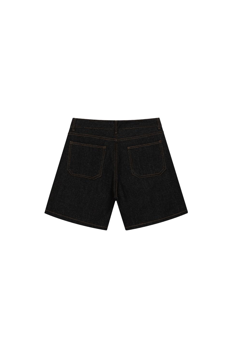 WIDELEG RAW DENIM SHORT