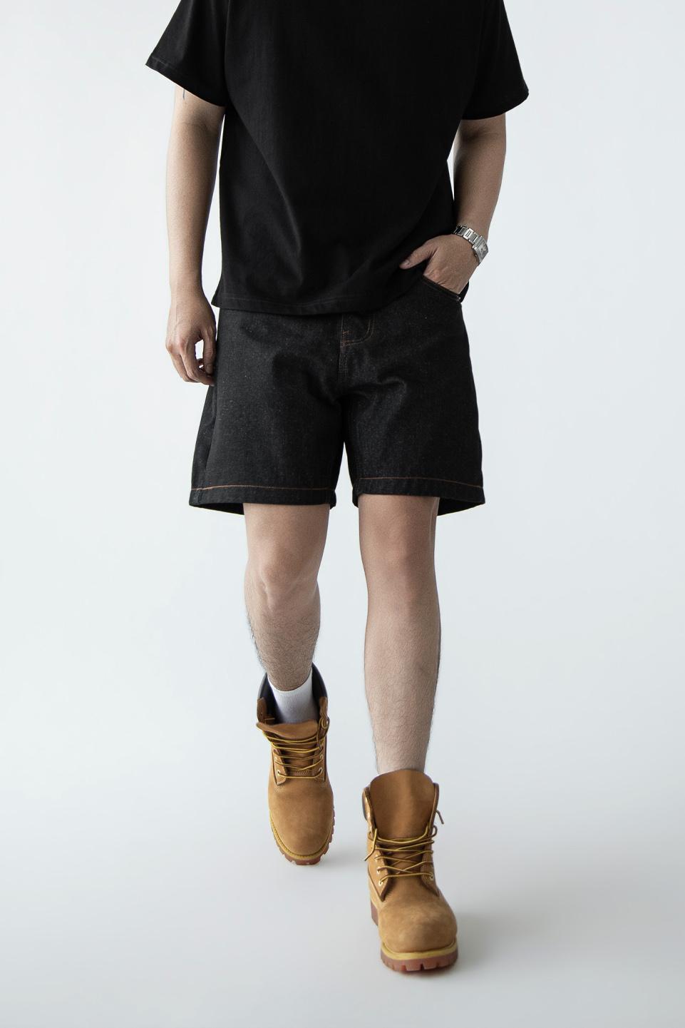 WIDELEG RAW DENIM SHORT