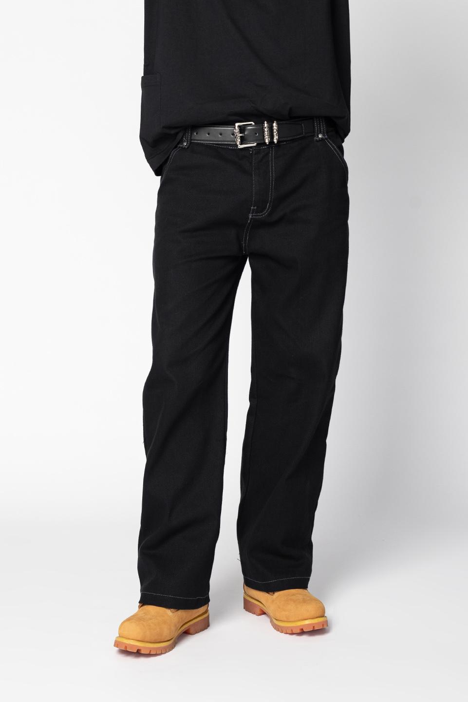 TWILL SLIM PANT V2 - BLACK