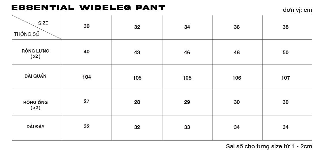 ESSENTIAL WIDELEG PANT - BEIGE