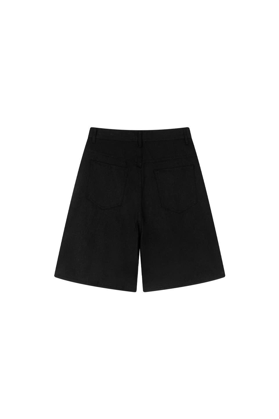 TUMS DENIM SHORT - BLACK