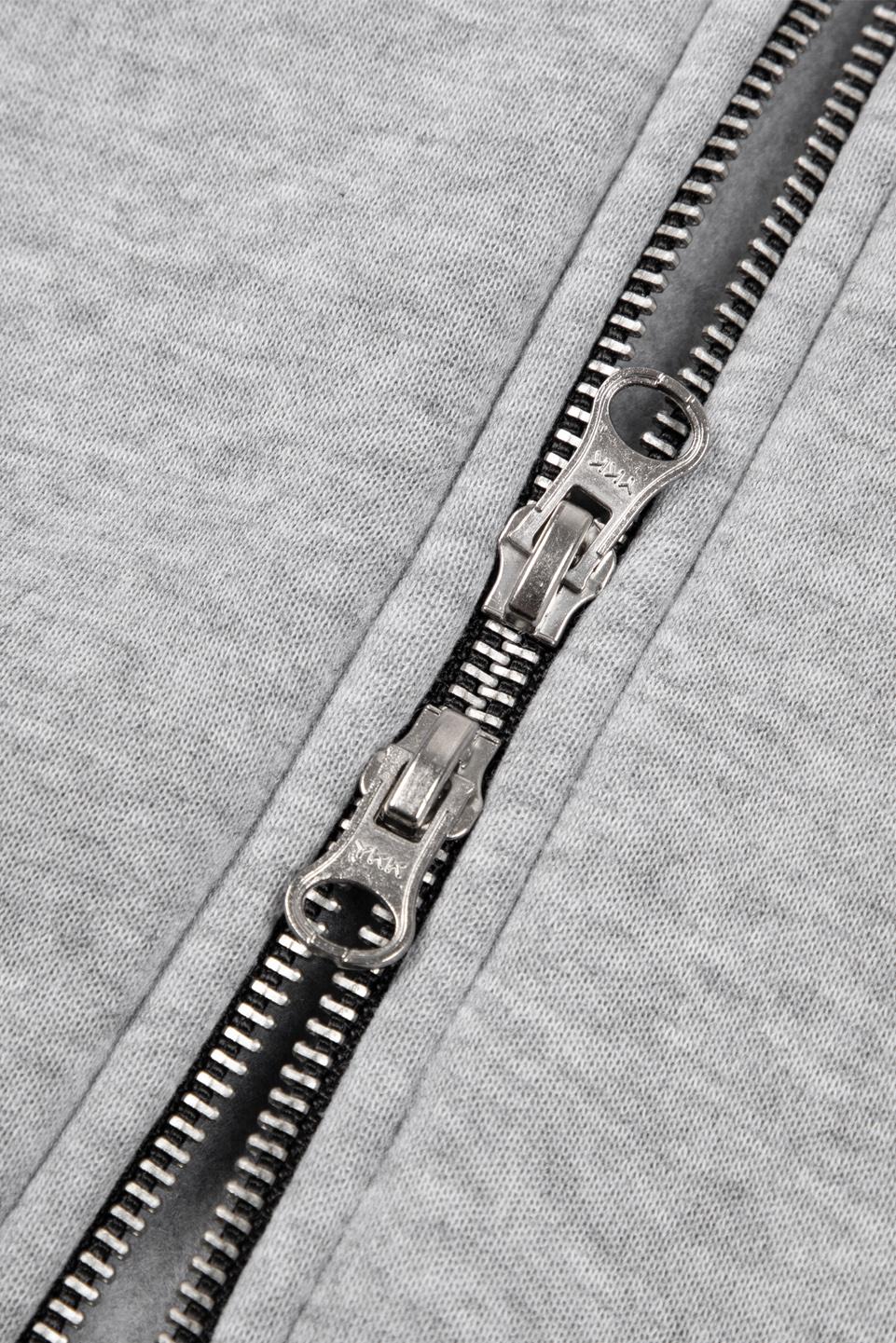 TUMS CROP ZIPS HOODIE - Grey